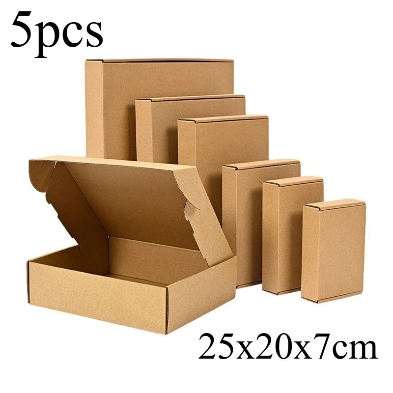 Brown Corrugated Mailer Box Shipping Packs 5 10 20