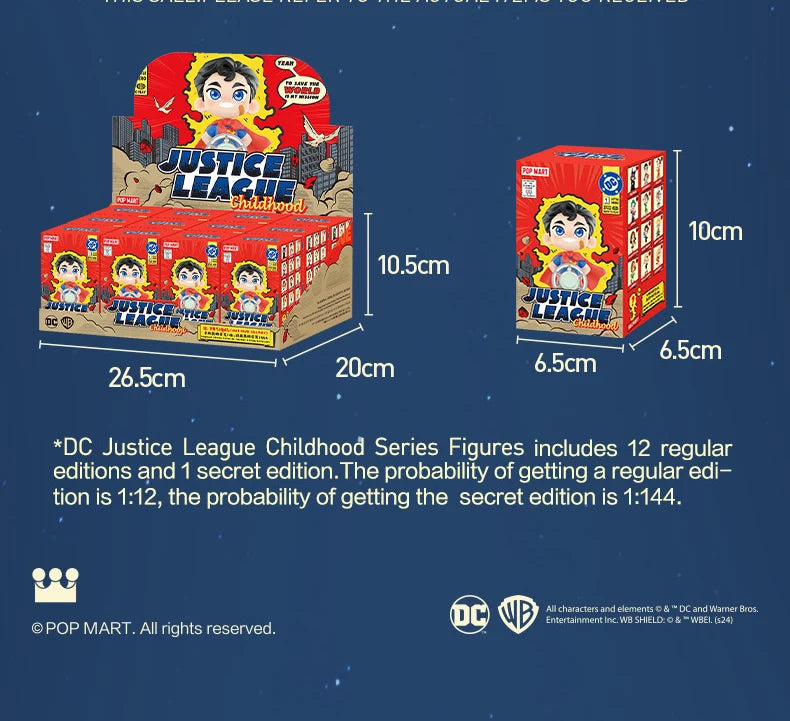 Pop Mart Figurine DC Justice League Enfance PVC Multicolore