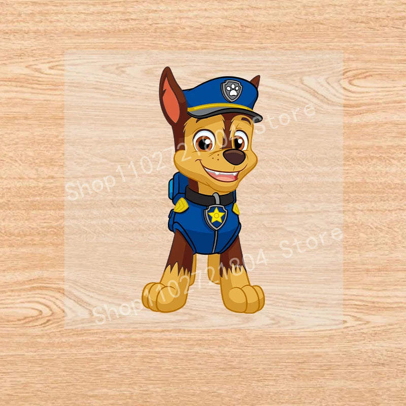 PAW Patrol-Autocollants de vêtements de dessin animé mignons, fer sur des patchs, autocollants de transfert de chaleur Anime Kawaii, cadeau de bricolage cool, fête de vacances by LSDLBoutique.ch