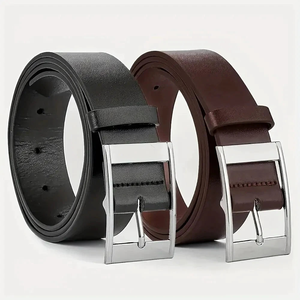 Ceinture homme cuir PU 3 cm – Boucle ardillon métal - LSDLBoutique