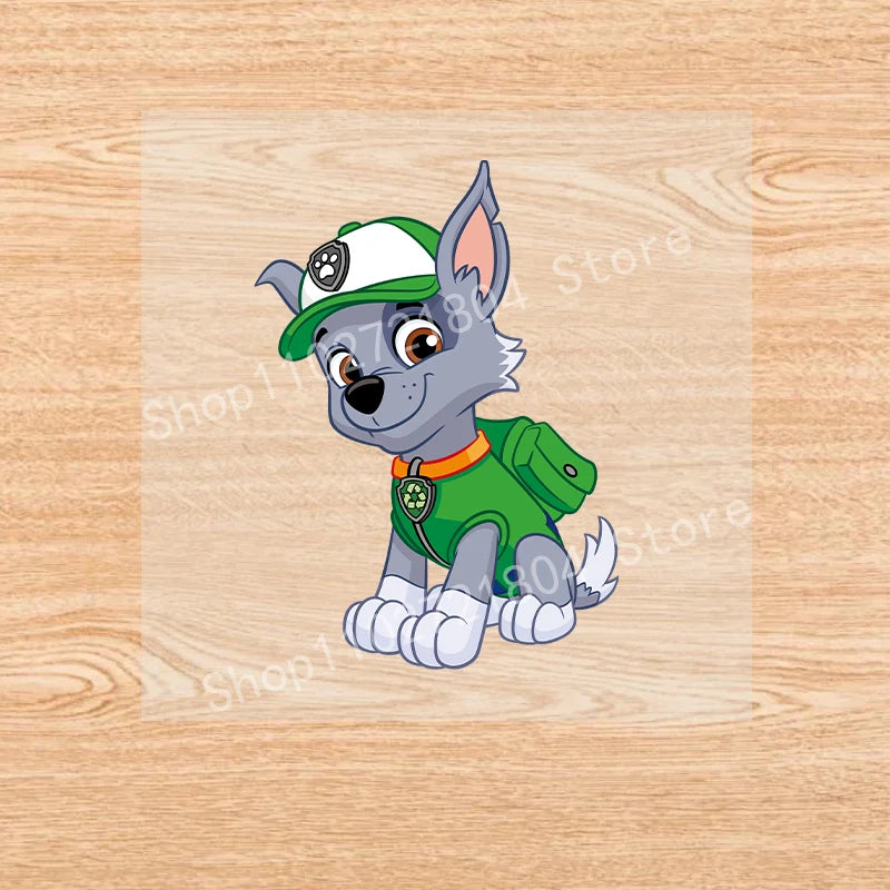 PAW Patrol-Autocollants de vêtements de dessin animé mignons, fer sur des patchs, autocollants de transfert de chaleur Anime Kawaii, cadeau de bricolage cool, fête de vacances by LSDLBoutique.ch