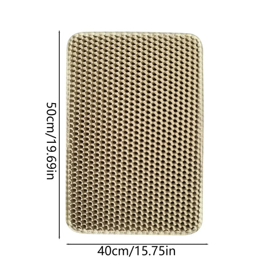 Tapis De Litière Pour Chat Antidérapant Double Couche EVA Anti Éclaboussures Hygiène Optimale by LSDLBoutique