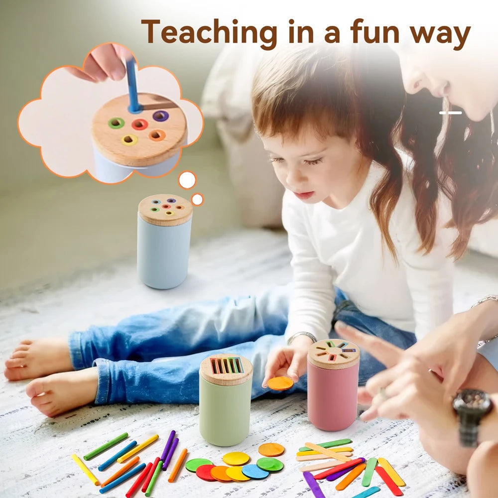 Jouets En Silicone Montessori Tri Des Couleurs Motricité Fine Sensoriels Assortis Puzzle Éducatif Précoce Pour Tout Petits by LSDLBoutique.ch