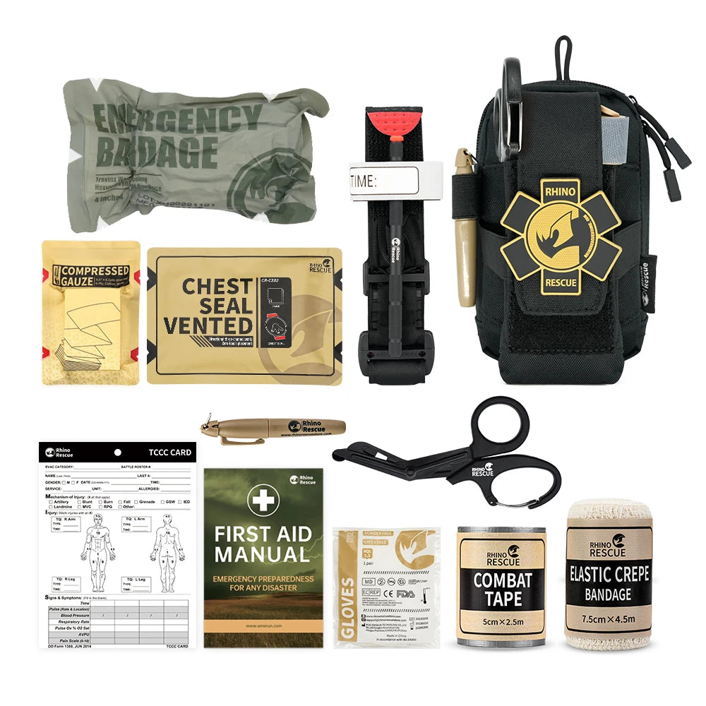 Rhino Rescue EDC MOLLE First Aid Kit for Camping