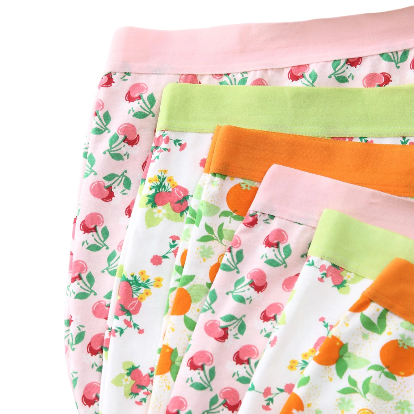 Boxers Coton Élasthanne Imprimé Fruits Fraises Oranges Cerises