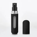 Vaporisateur parfum rechargeable noir mat 5 ml avec fenêtre translucide et capuchon séparé (2 pièces)