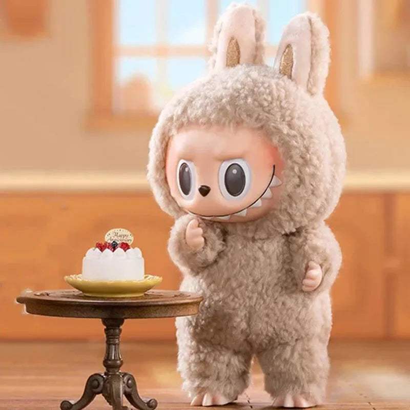 POP MART The Monsters Labubu Figurine Vinyle Marron Macaron