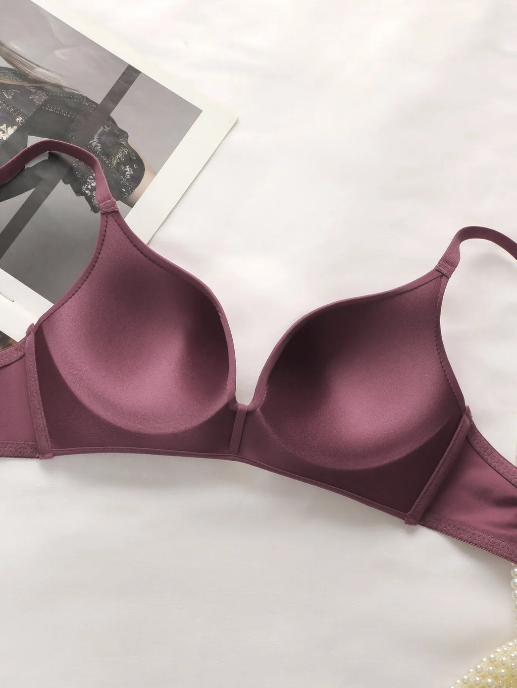 Léa's Secrets Wireless Lace Lingerie Mauve
