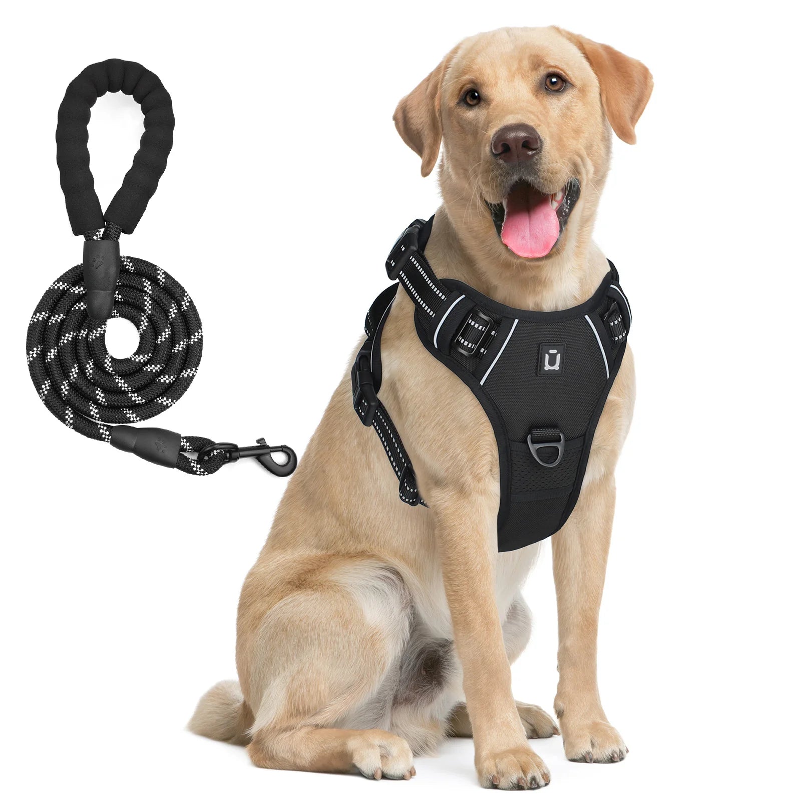 Harnais de gilet anti-fuite pour chien avec laisse – Réglable & réfléchissant