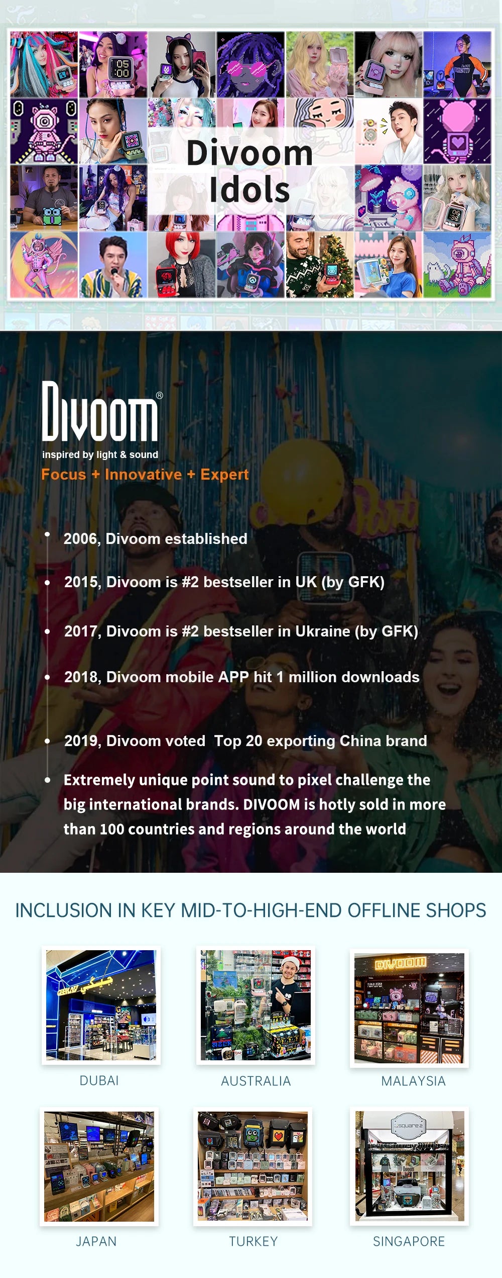 Divoom Ditoo Pro Haut Parleur Portable Pixel Art LED Rose