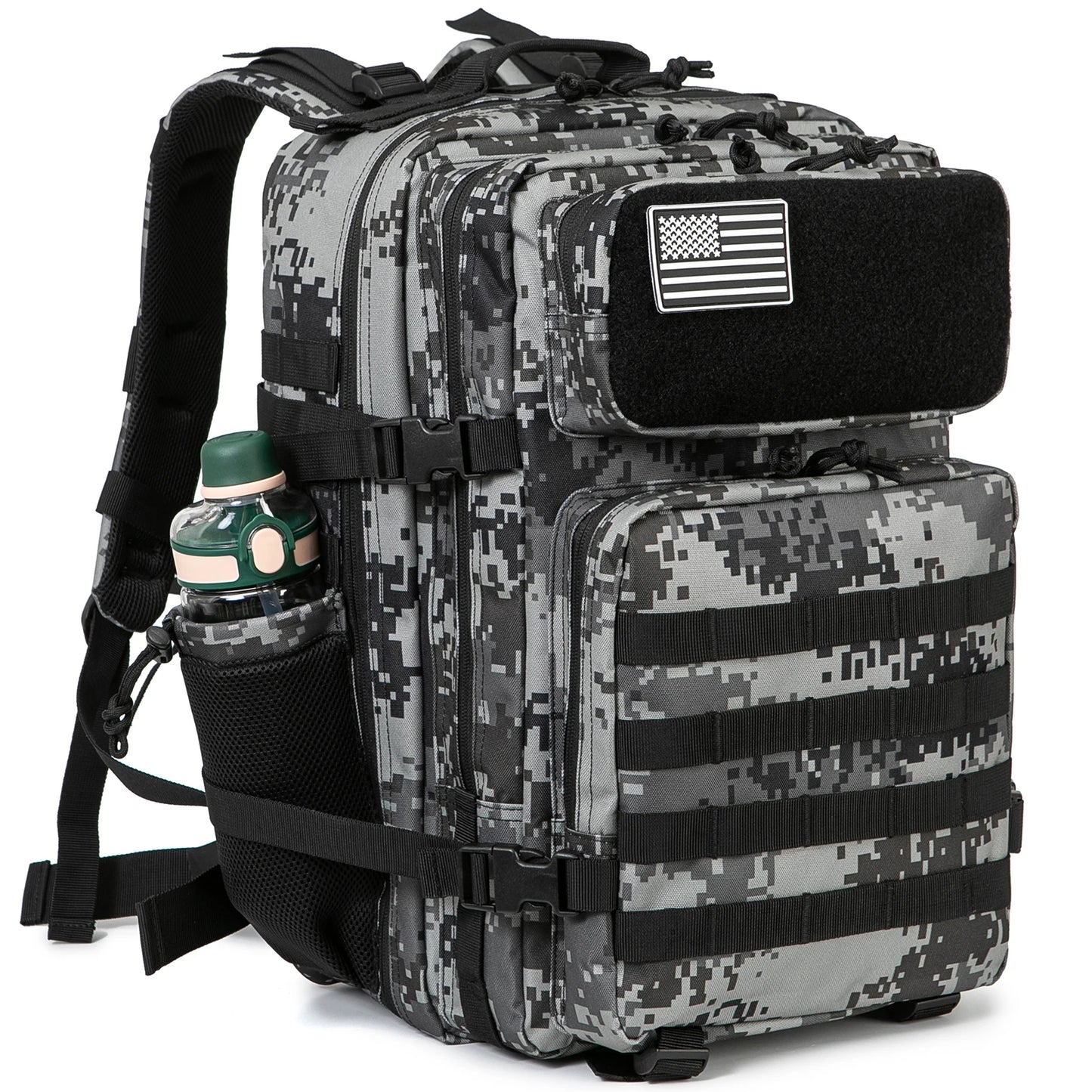 DulBackpack Sac à Dos MOLLE Gris Camouflage 45L