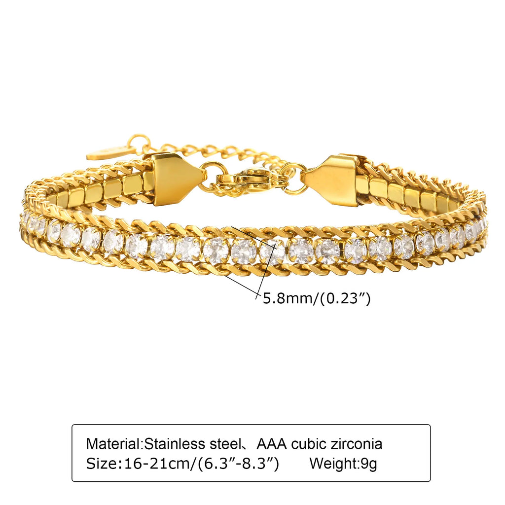 Bracelet trombone réglable – Acier inoxydable
