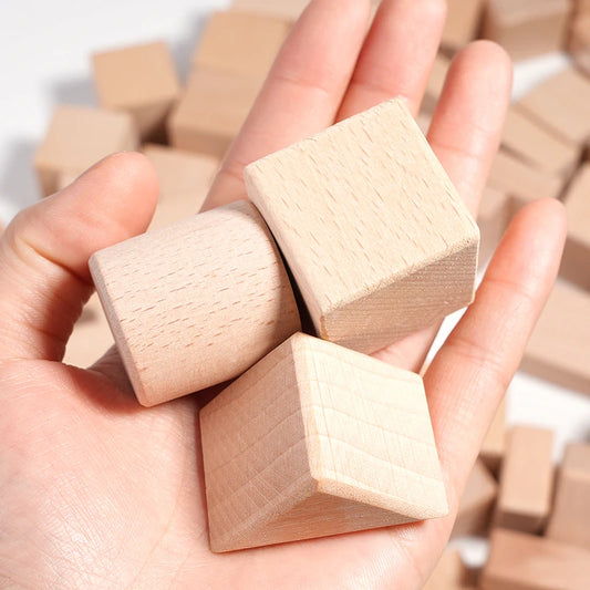 Blocs De Construction En Bois Montessori Avec Seau Et Tri De Formes 100 Pièces Pour Développement Éducatif by LSDLBoutique.ch