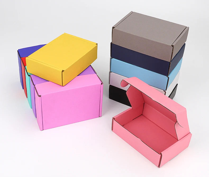 Thick Folding Box, Triple Layer Cardboard, Pack of 10 Colors