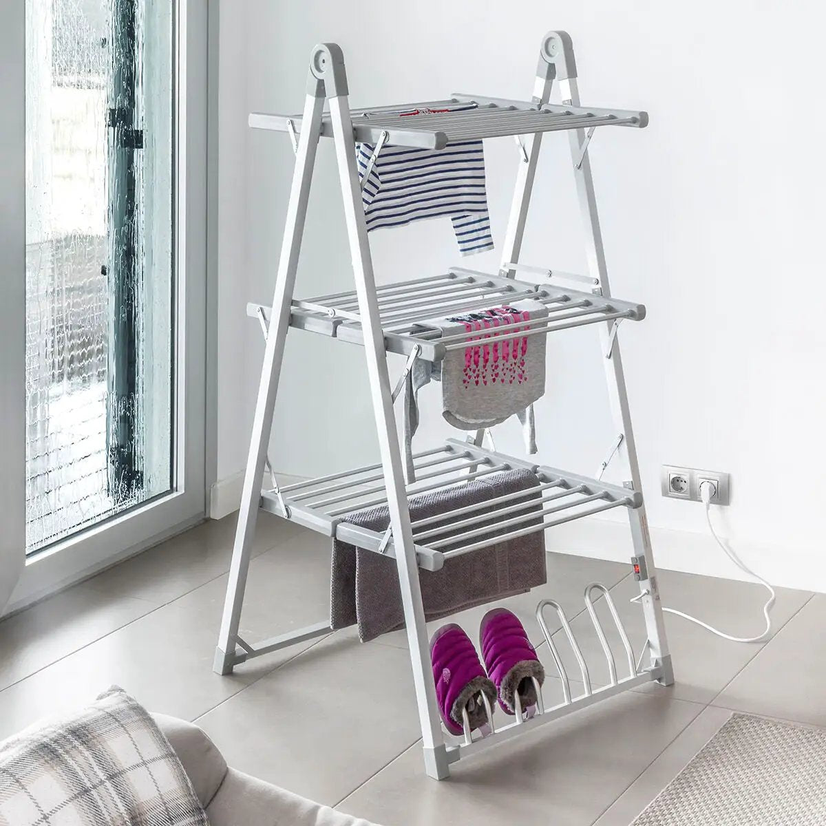Corde à linge électrique pliante Verayer InnovaGoods 30 Barres - LSDLBoutique