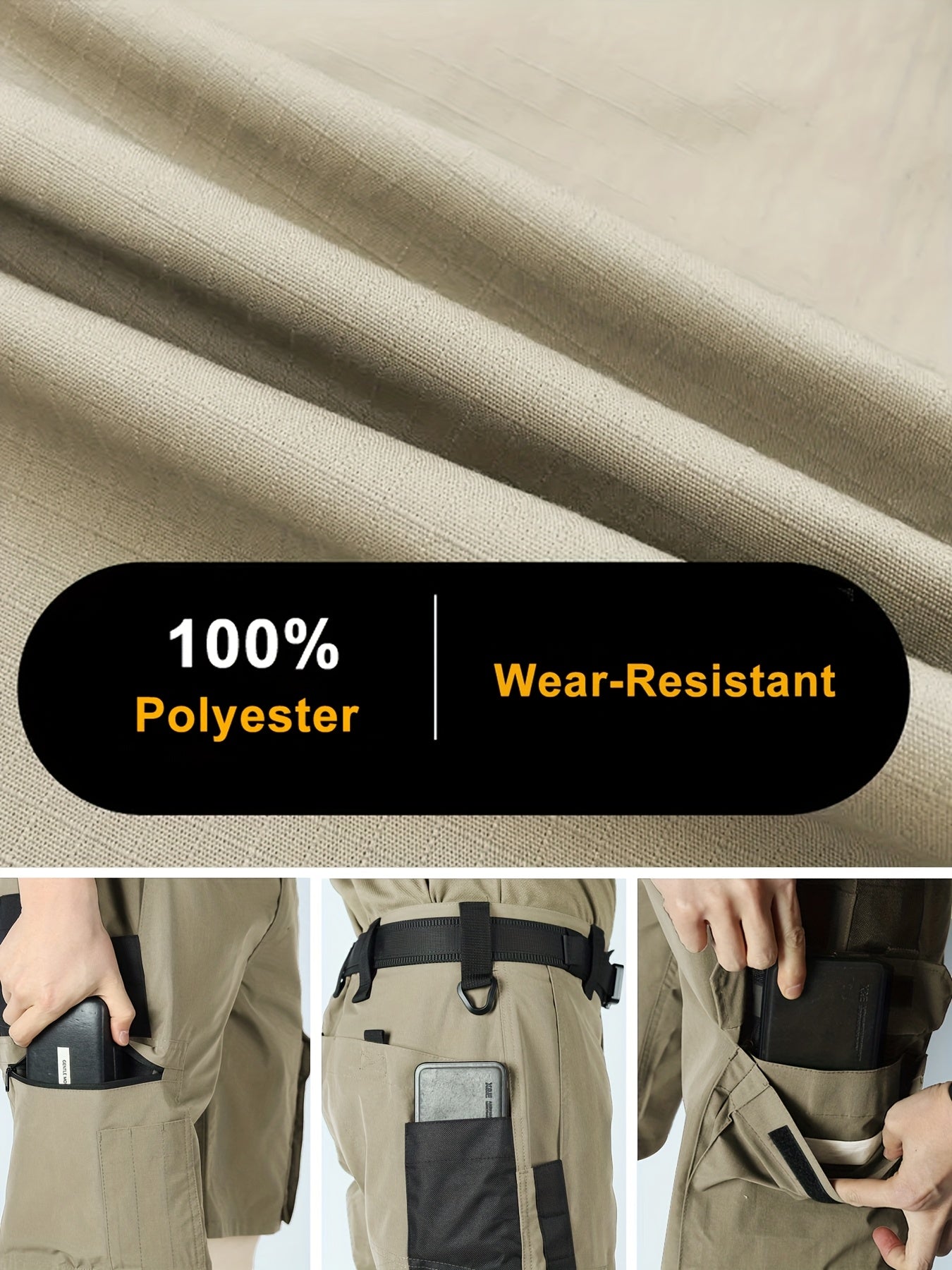 TactiPro – Lot de 2 Pantalons Cargo Tactiques Homme, Multi-Poches Résistants by LSDLBoutique.ch