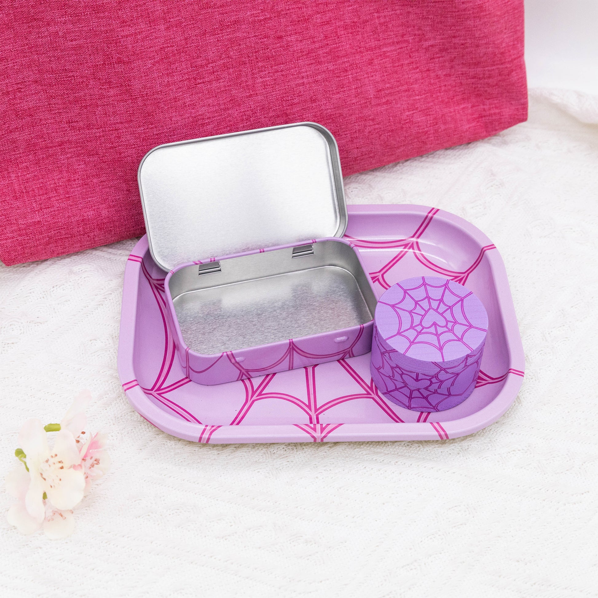 Set Rangement Fumeur 4pcs : Grinder, Plateau, Pochette Anti-Odeur by LSDLBoutique.ch