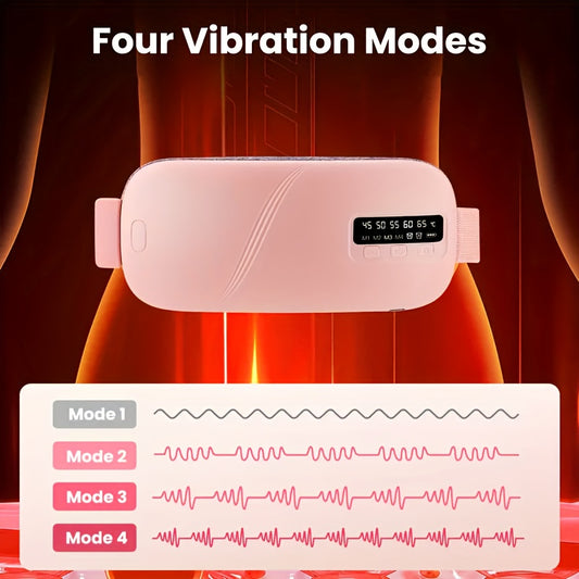 Abdominal massager, USB rechargeable LED display, 5-level adjustable heating belt, portable heating massage belt, suitable for Women's menstrual period heating massage belt, perfect home work pink gift for women by LSDLBoutique.ch