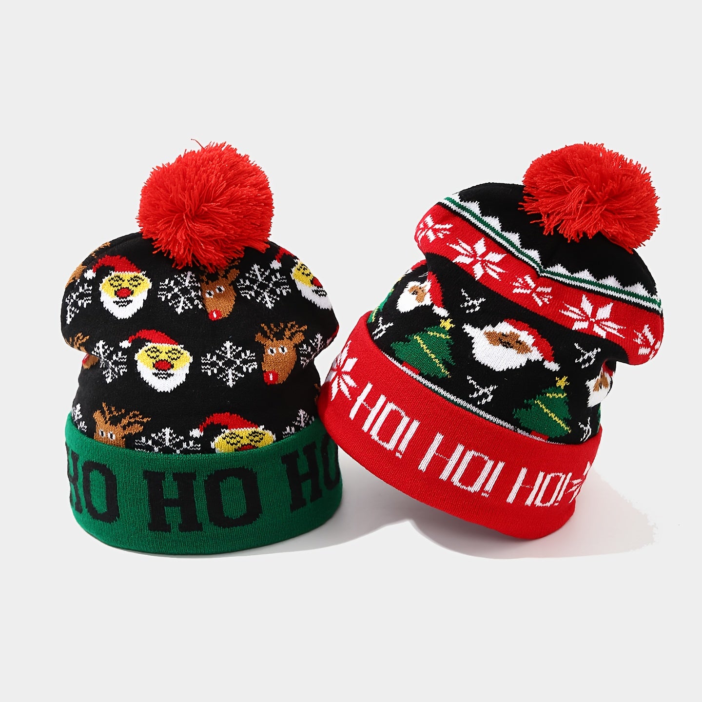 Bonnet De Noël Renne Bonhomme De Neige Sapin Avec Pompon Unisexe Édition Raffinée by LSDLBoutique.ch