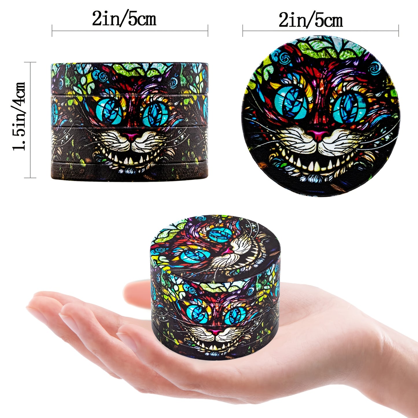 Grinder Chat Vitrail 4 Couches Zinc Manuel Couleurs by LSDLBoutique.ch