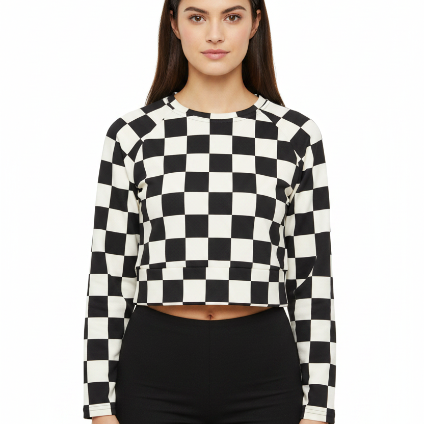 Les Secrets de Léa – Langärmliges Crop Top aus Recyclingmaterial – Ondine