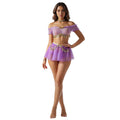 Les Secrets de Léa – Anna – Ensemble violet en tulle avec détails dorés