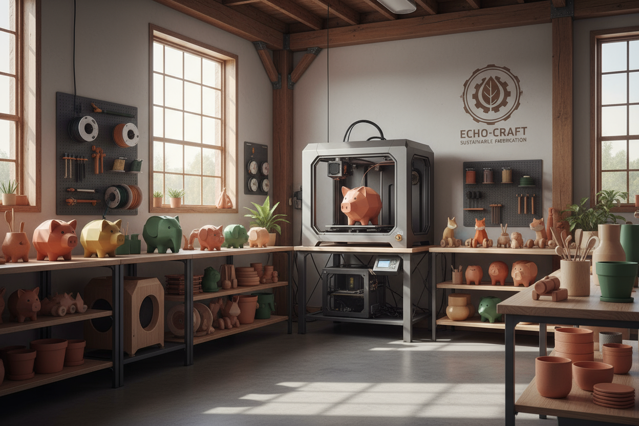 artisanat local industriel, impression 3D jouet, tirelires objets du quotidien, écologique