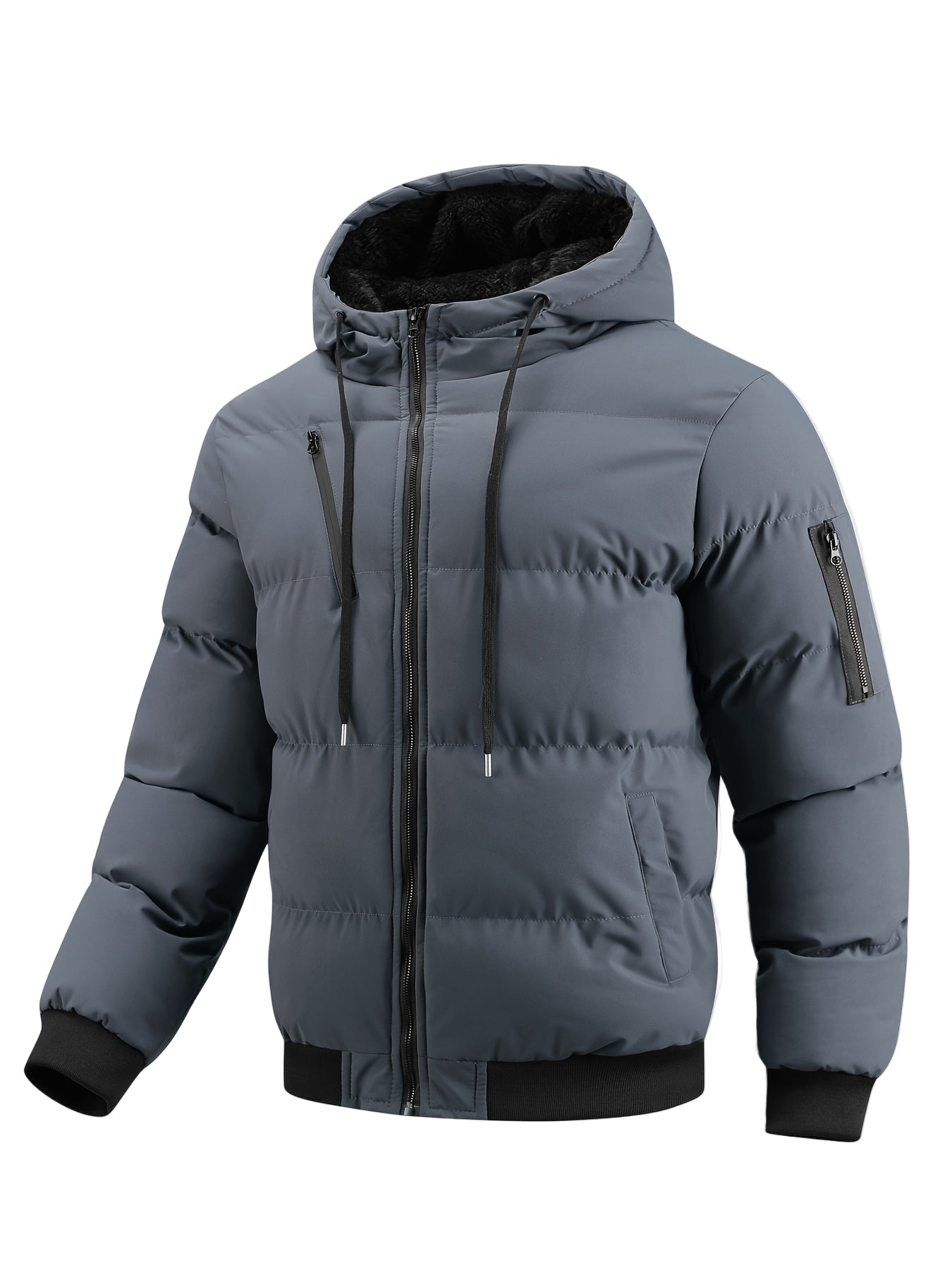 Veste Hiver En Peluche Douce Avec Capuche Et Fermeture Éclair Pour Isolation Thermique Maximale Confortable by LSDLBoutique.ch