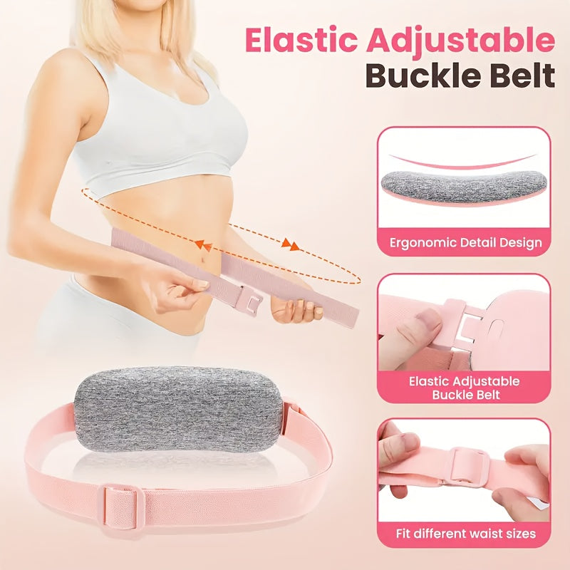 Abdominal massager, USB rechargeable LED display, 5-level adjustable heating belt, portable heating massage belt, suitable for Women's menstrual period heating massage belt, perfect home work pink gift for women by LSDLBoutique.ch