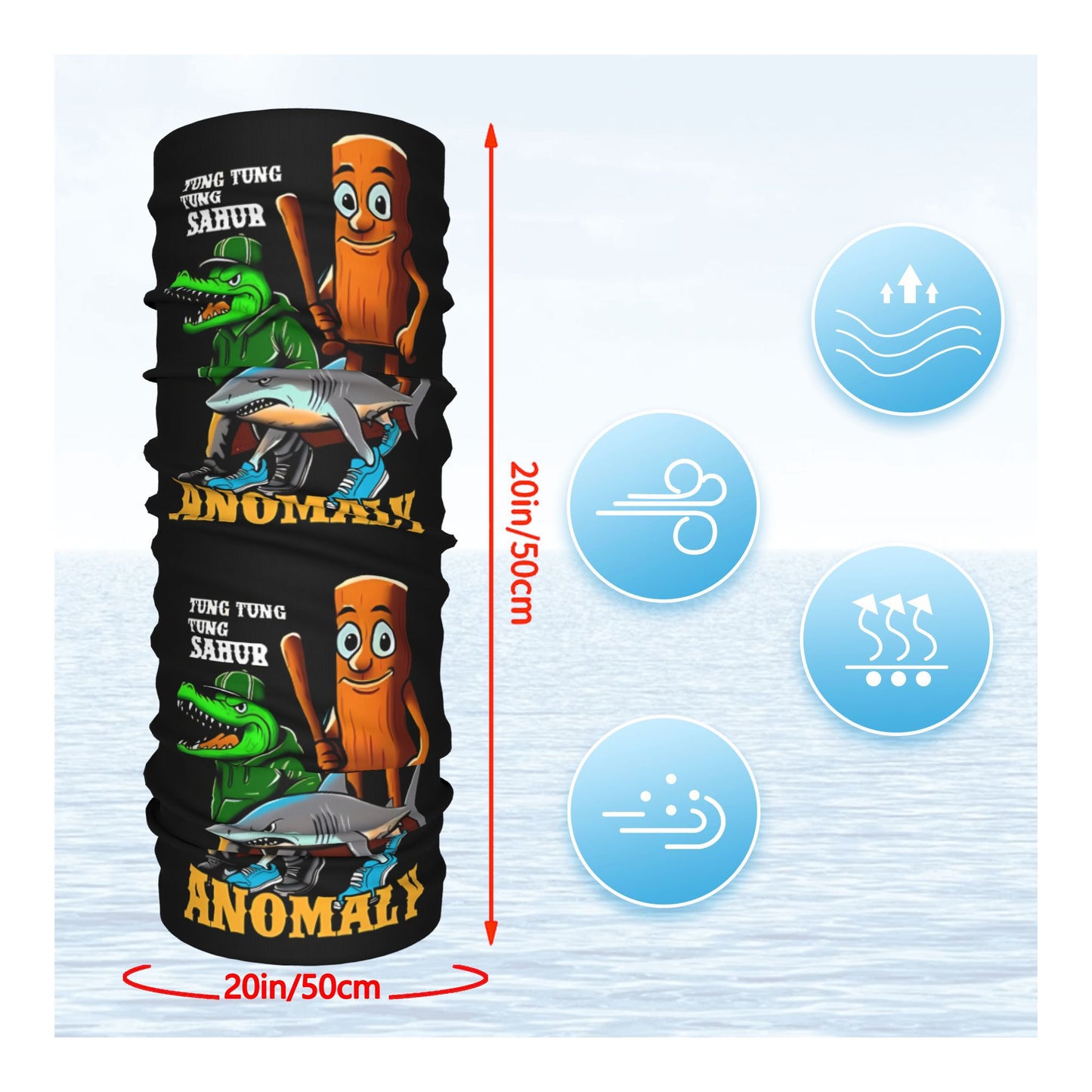 Foulard-Masque Italian Brainrot – Accessoire Humour & Pop Culture by LSDLBoutique.ch