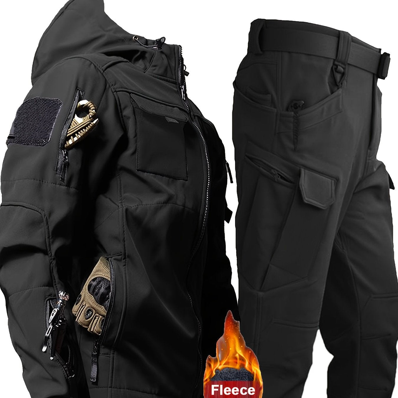 NordShield – Ensemble Homme Hiver Softshell Doublé Polaire, Veste & Pantalon by LSDLBoutique.ch