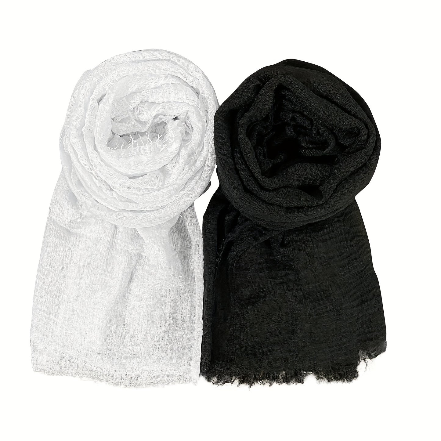 HempSoft – Lot de 2 Écharpes Châles Femme en Chanvre Doux, Légères & Élégantes by LSDLBoutique.ch