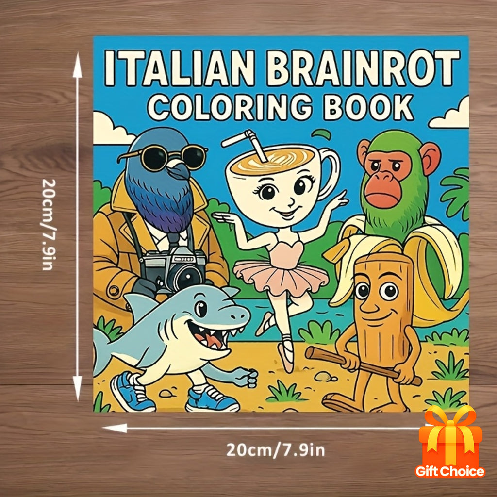 Livre de Coloriage Italian Brainrot – 22 Personnages Mèmes & Défis Créatif by LSDLBoutique.ch