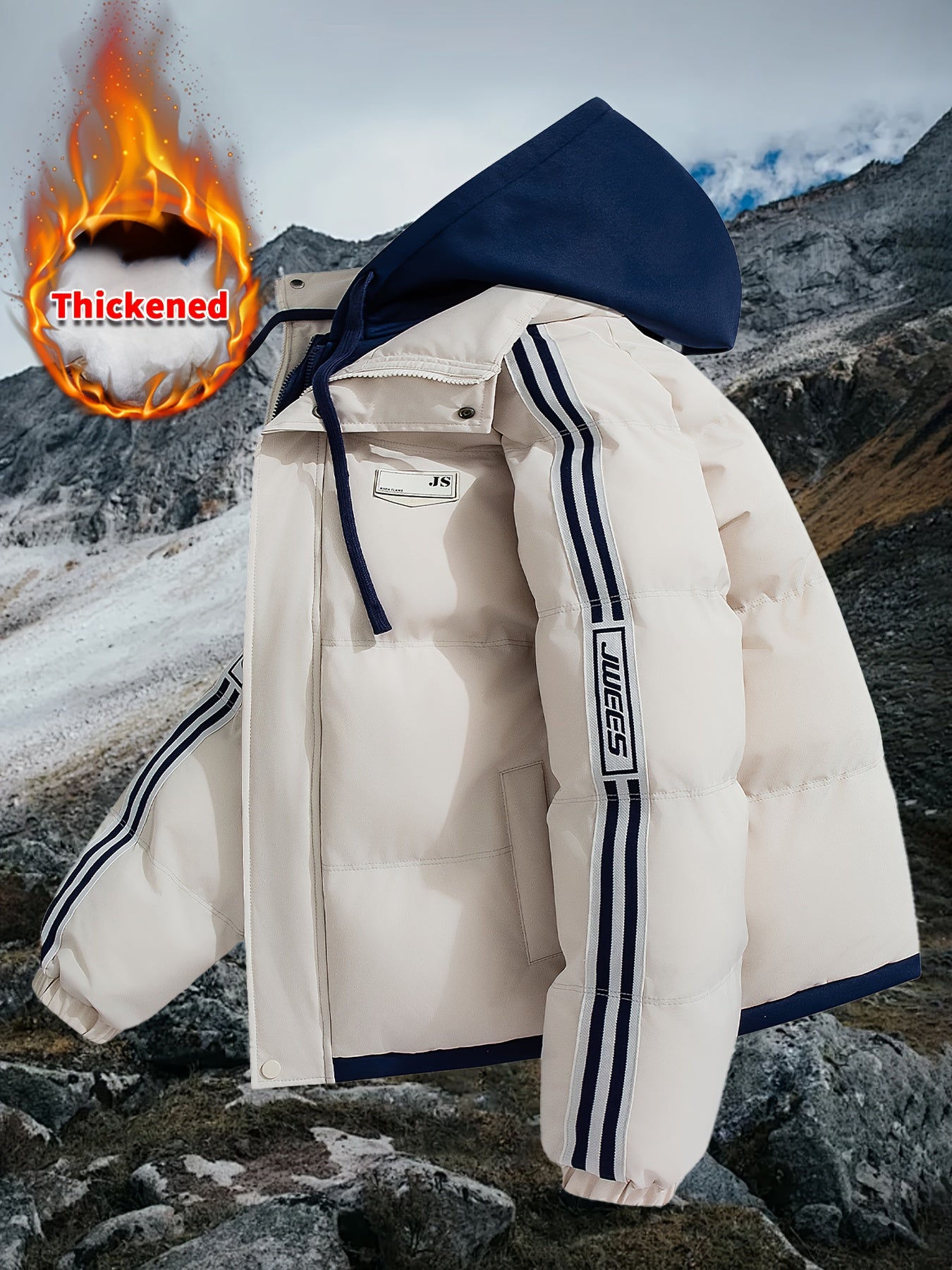 Manteau D’Hiver Capuche Pour Homme Fermeture Éclair Ultra Chaud Et Confortable Polyvalent by LSDLBoutique.ch