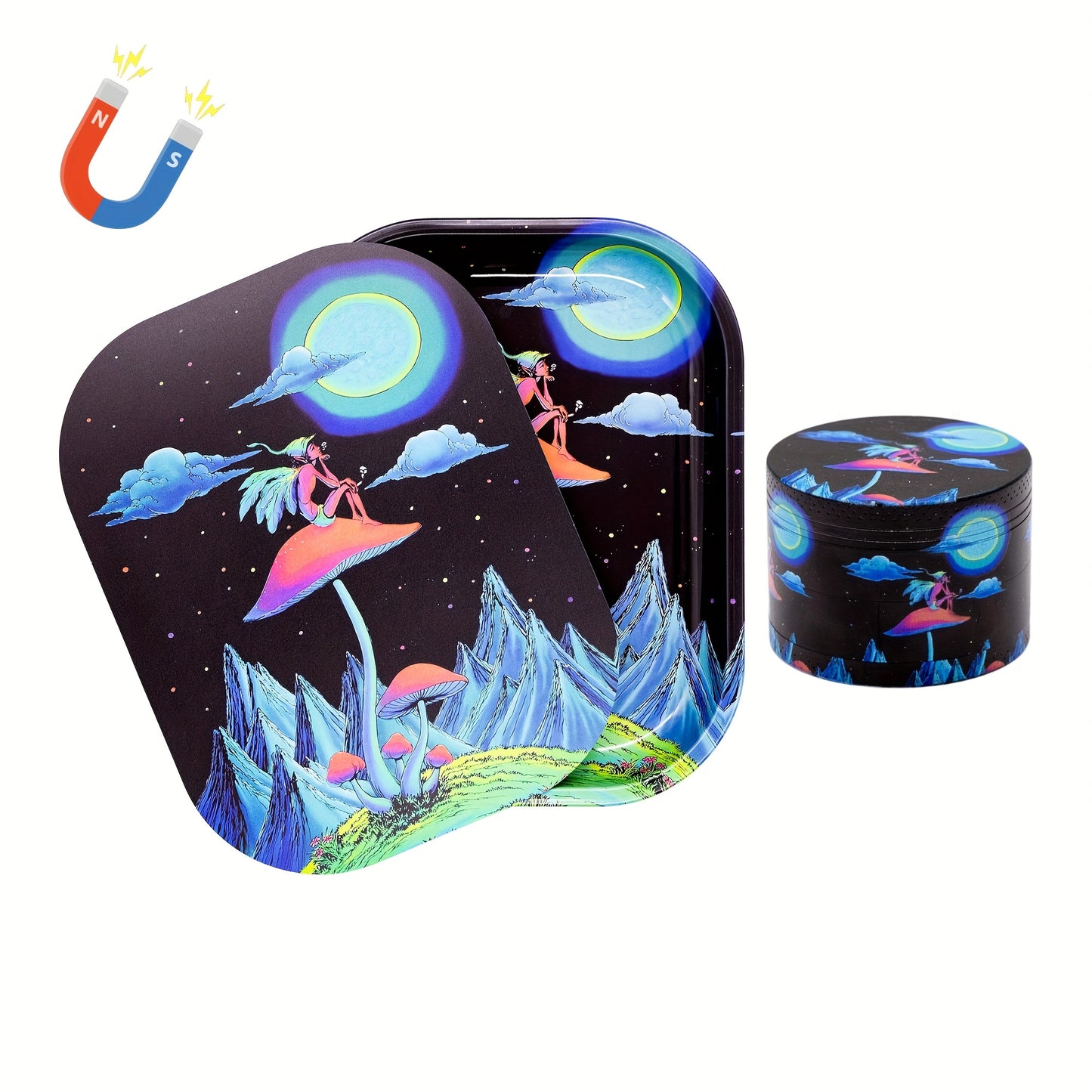 Set Plateau 18×14cm + Grinder 50mm 4 Couches by LSDLBoutique.ch