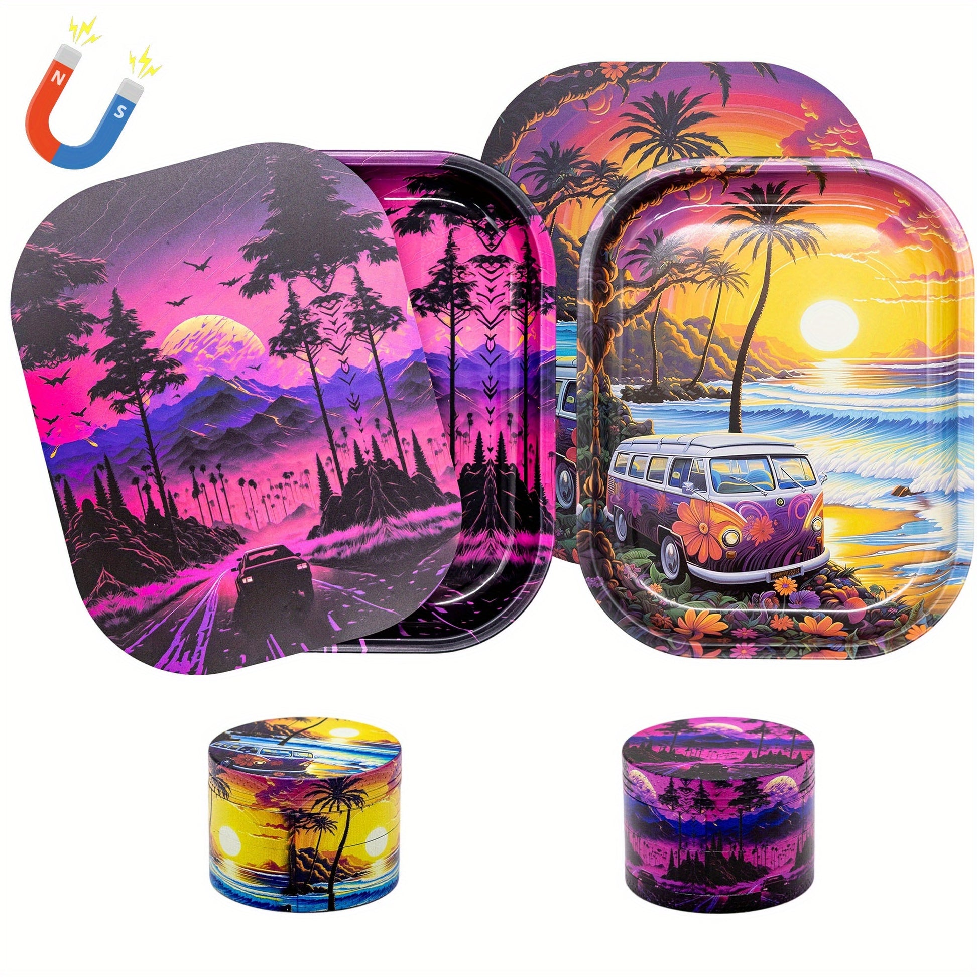 Set Plateau 18×14cm + Grinder 50mm 4 Couches by LSDLBoutique.ch