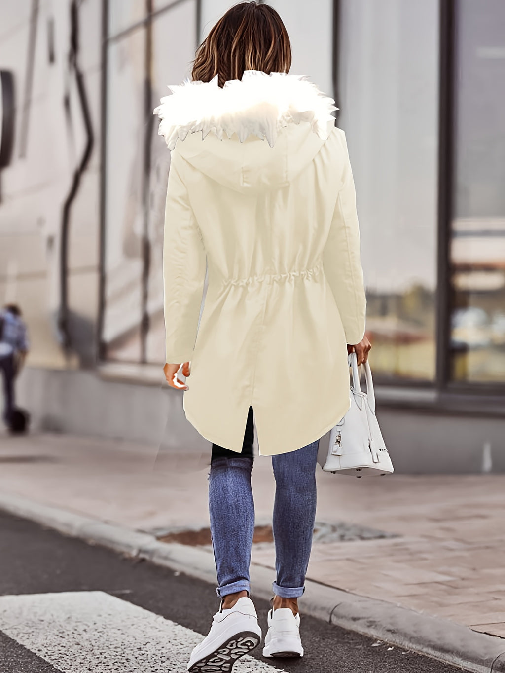 LSDLBoutique Manteau Femme Automne Hiver Casual Uni À Poches Doublure Intégrale Polyester by LSDLBoutique.ch