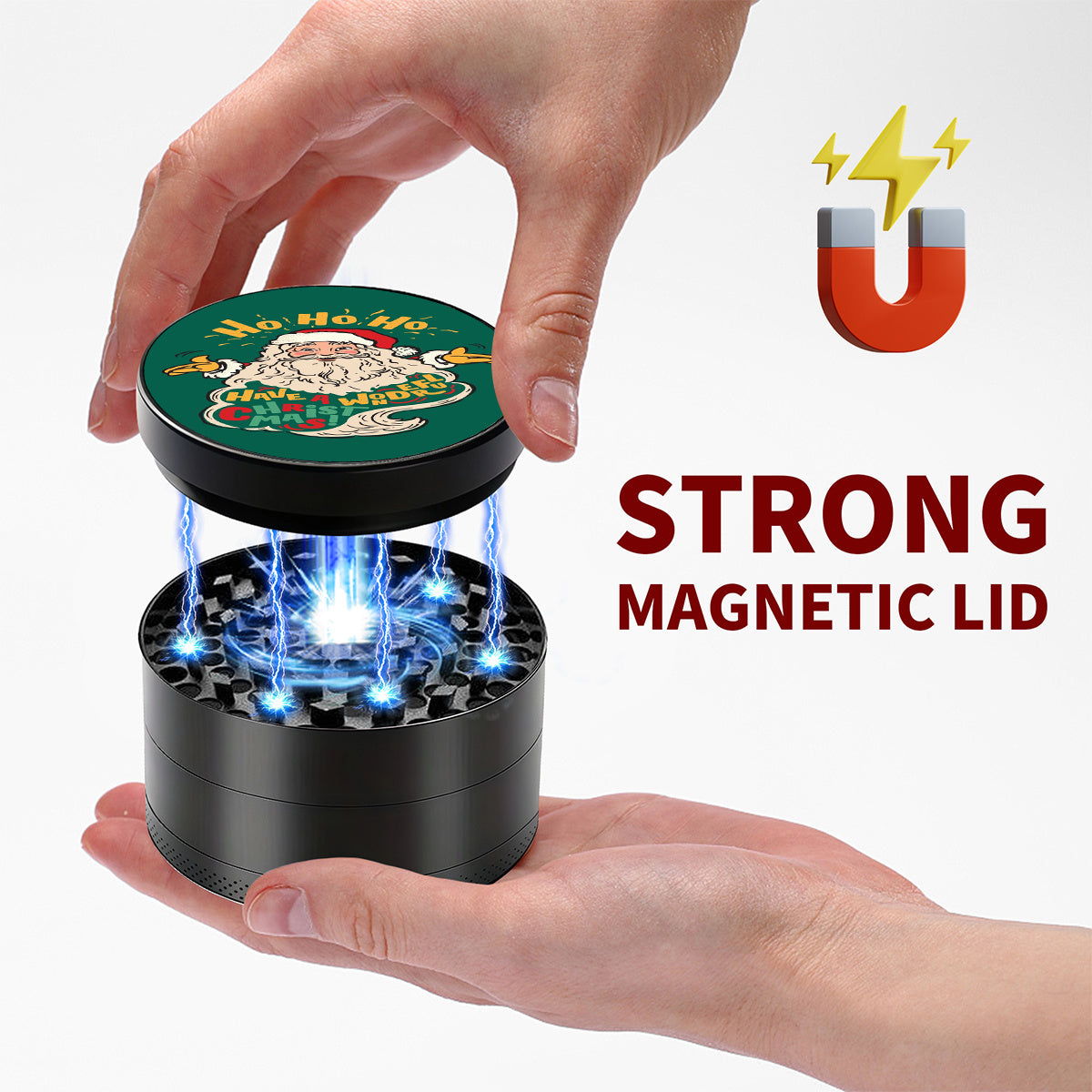 Grinder En Alliage De Zinc 4 Pièces Motif Père Noël 50 Et 63 Mm Durable Et Portable by LSDLBoutique.ch