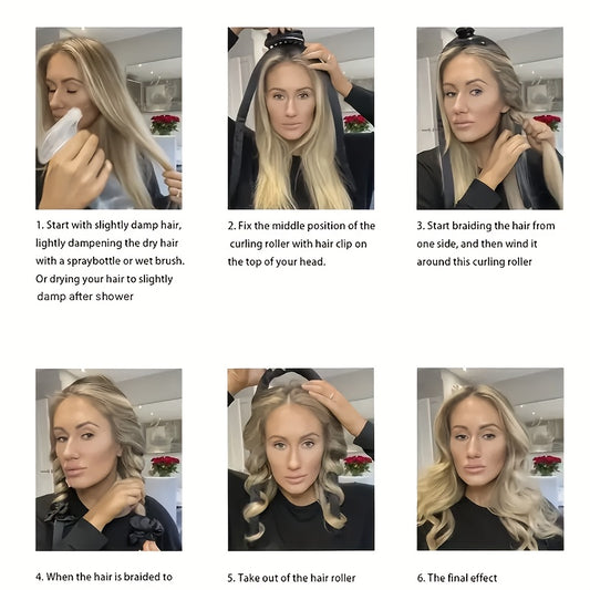 Ensemble 13 Pièces Curling Sans Chaleur Soin Visage Masque et Rouleau Femme Professionnel by LSDLBoutique.ch