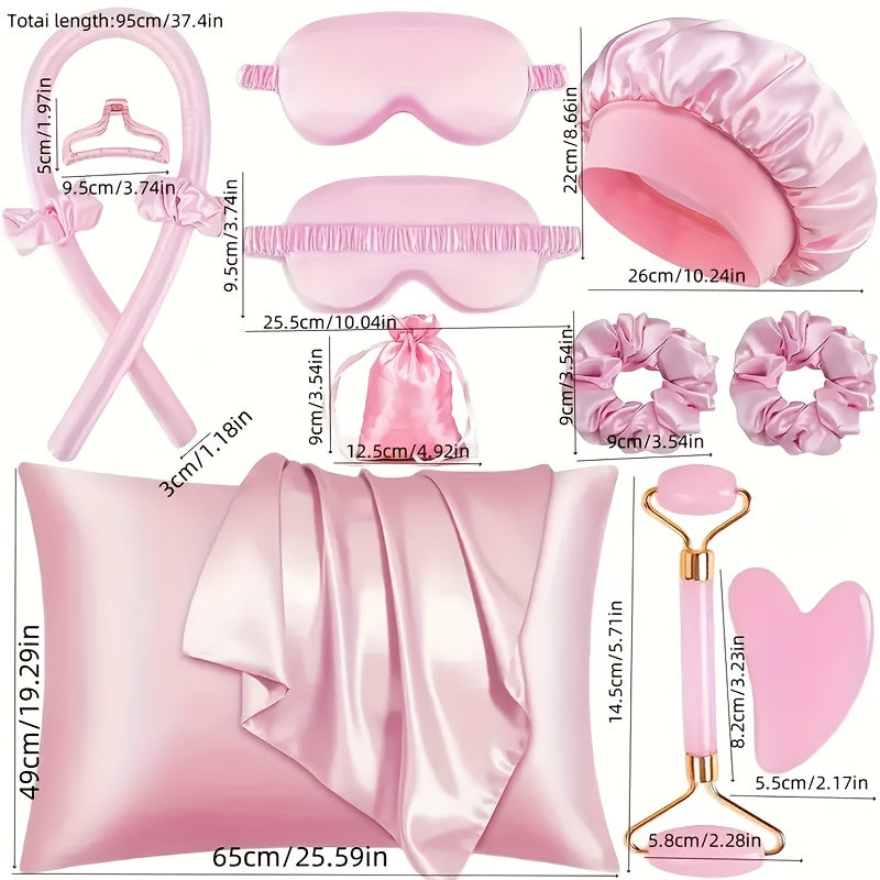 Ensemble 13 Pièces Curling Sans Chaleur Soin Visage Masque et Rouleau Femme Professionnel by LSDLBoutique.ch