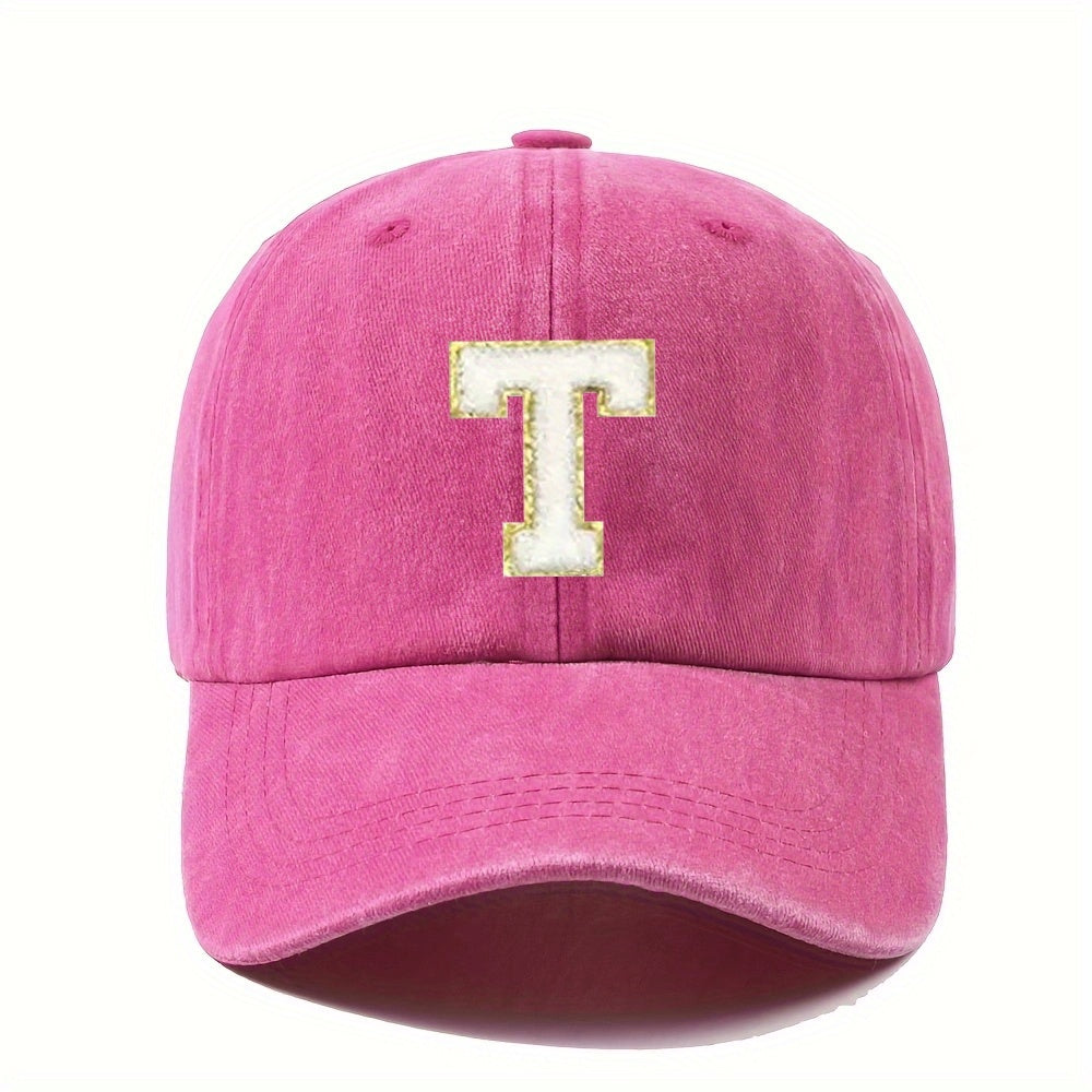 Casquette Vintage Alphabet A Z Rose Dorée Style Y2K Signée LSDLBoutique Pour Chaque Lettre by LSDLBoutique.ch