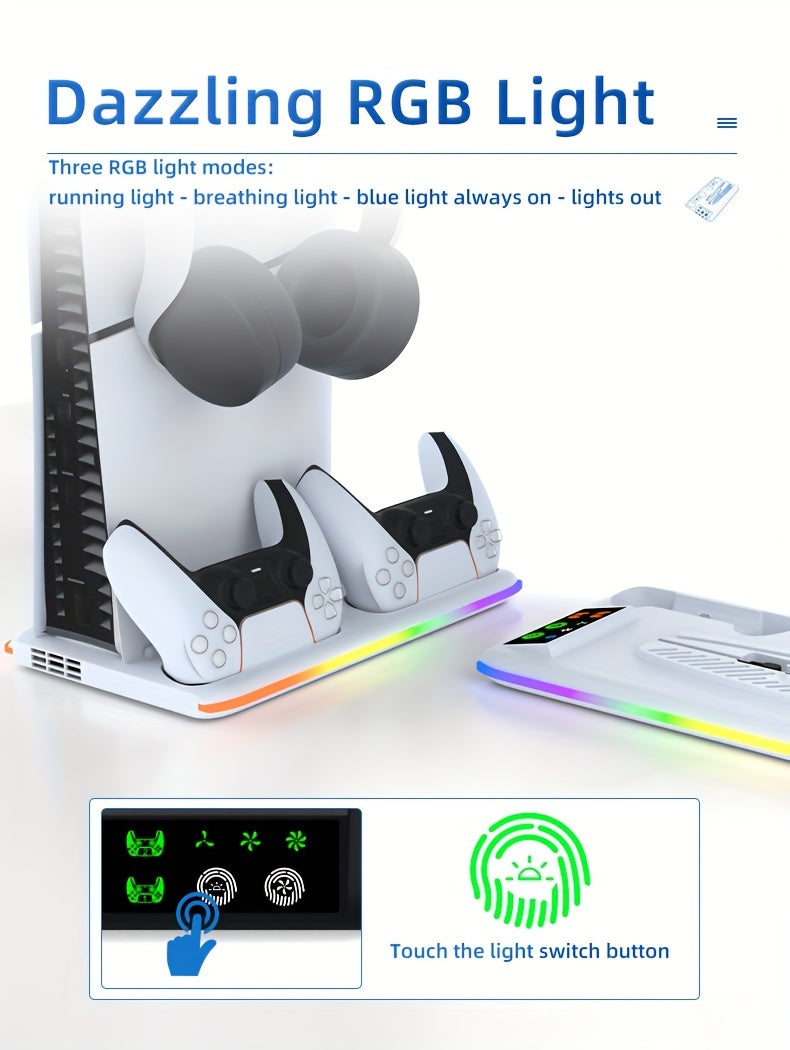 CoolBase – Station de Refroidissement PS5 avec Chargeur Double & LED RGB by LSDLBoutique.ch