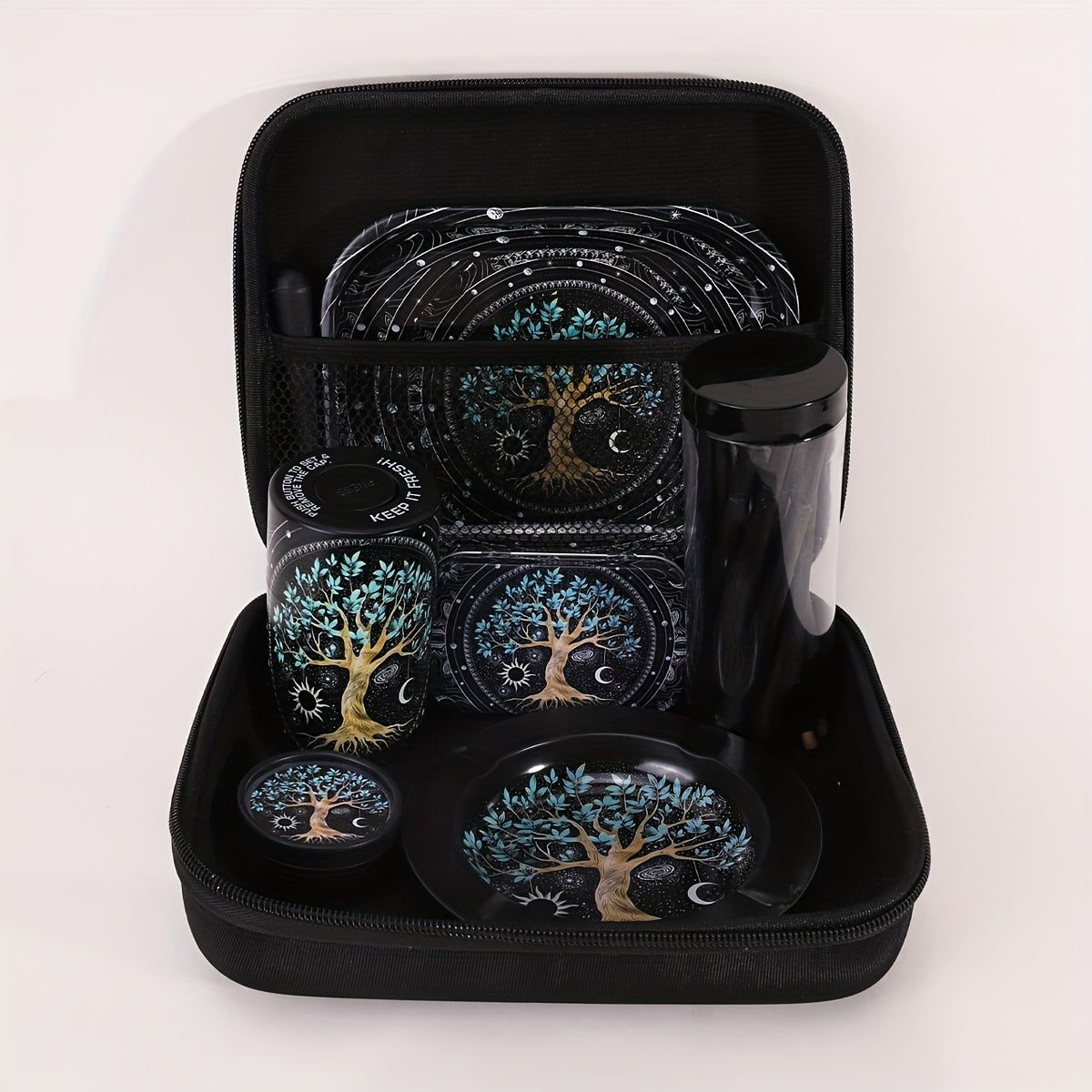 Coffret Fumeur 31pcs : Cones, Grinder, Cendrier, Boîte Métal, Accessoires by LSDLBoutique.ch