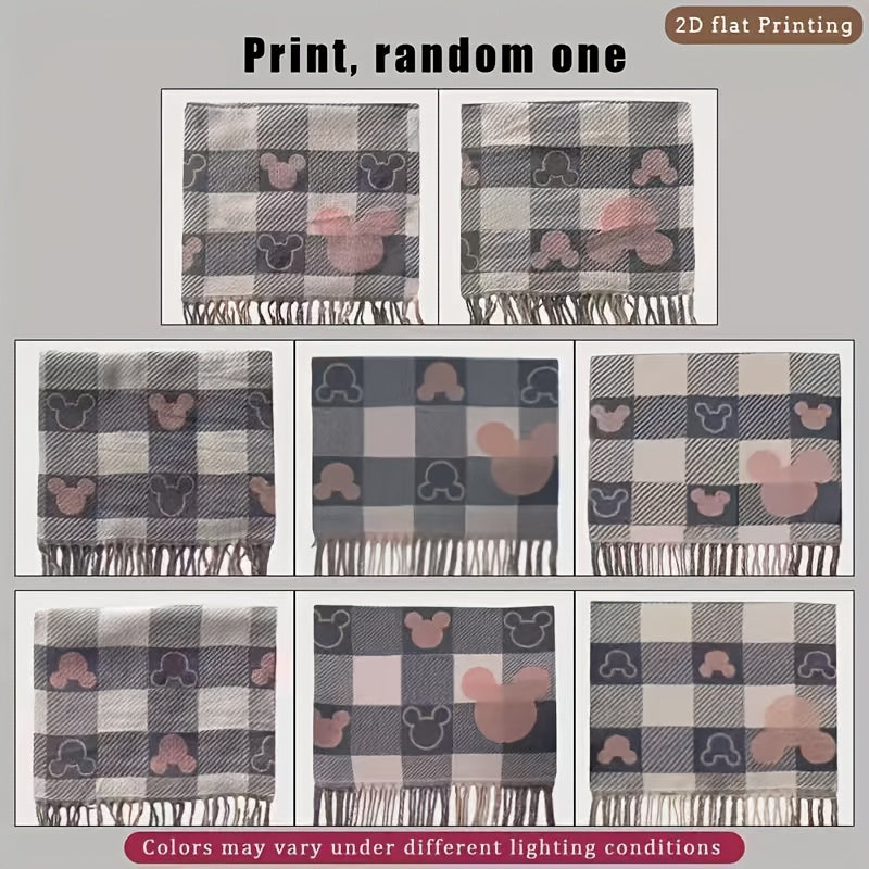 Écharpe Disney Cartoon Minnie Mouse Et Stitch Chaude Rose Vive Pour Hiver Kawaii Style by LSDLBoutique.ch