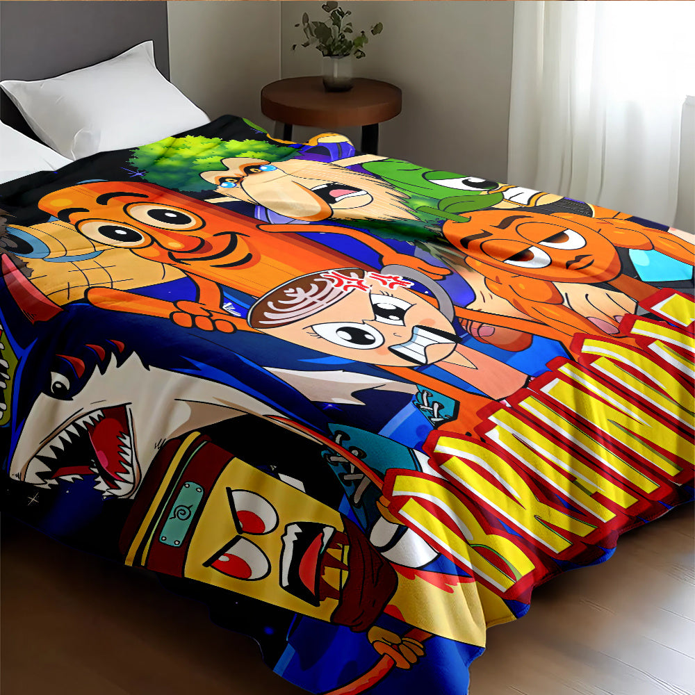 Couverture BRAINROT Flanelle – Design Stylé & Douillet Toutes Saisons by LSDLBoutique.ch