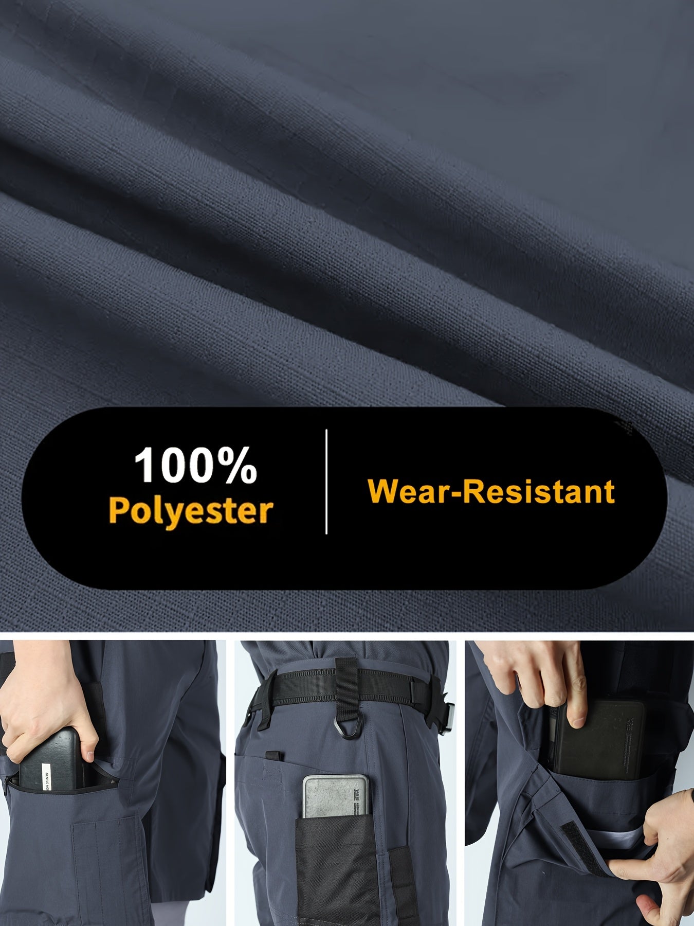 TactiPro – Lot de 2 Pantalons Cargo Tactiques Homme, Multi-Poches Résistants by LSDLBoutique.ch