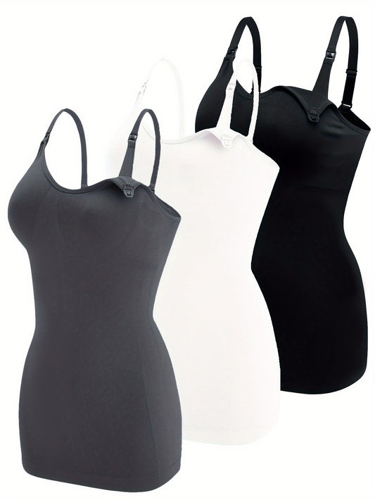 Lot De 3 Tops Grossesse Allaitement Bretelles Confort Et Coupe Ample Pour Maternité by LSDLBoutique.ch