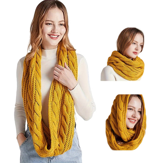 Écharpe Femme Épaisse Pour Hiver Chaude Élastique Élégante Multicolore Confortable Idée Cadeau Noël by LSDLBoutique.ch