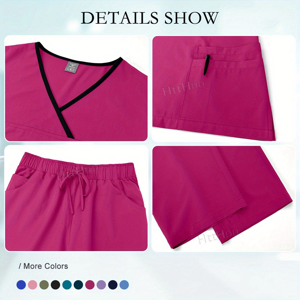 CareFit – Tunique Médicale Femme Col V & Pantalon, Séchage Rapide by LSDLBoutique.ch