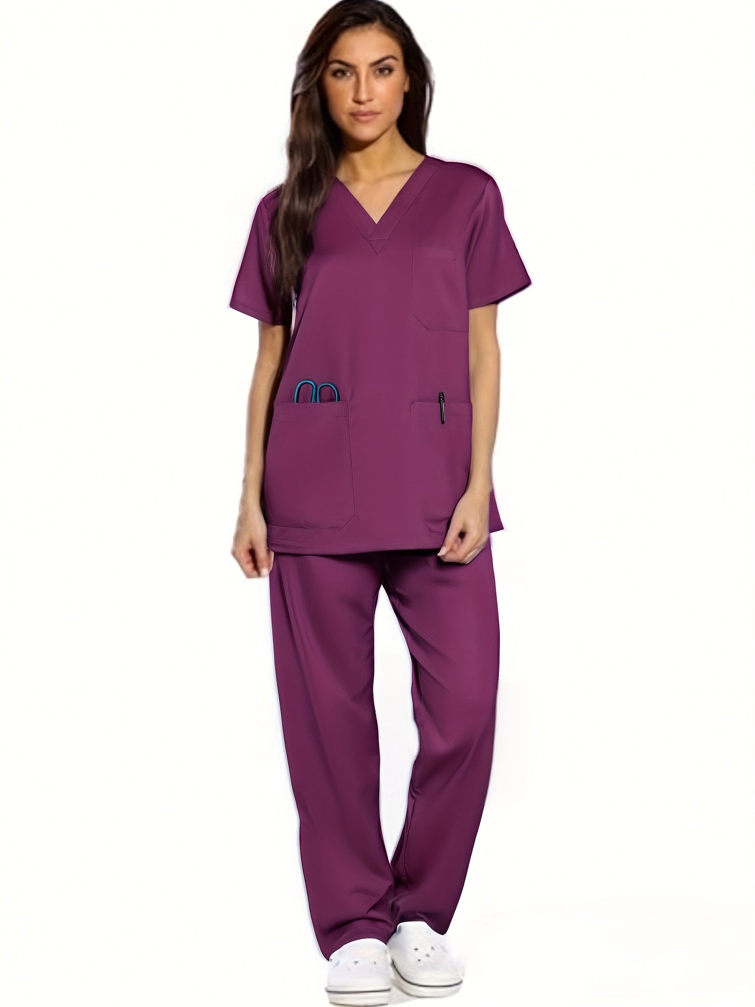 MedStyle – Ensemble Uniforme Col V Femme, Chemise et Pantalon by LSDLBoutique.ch